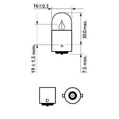 PHILIPS 12821LLECOCP Bulb, boot interior light